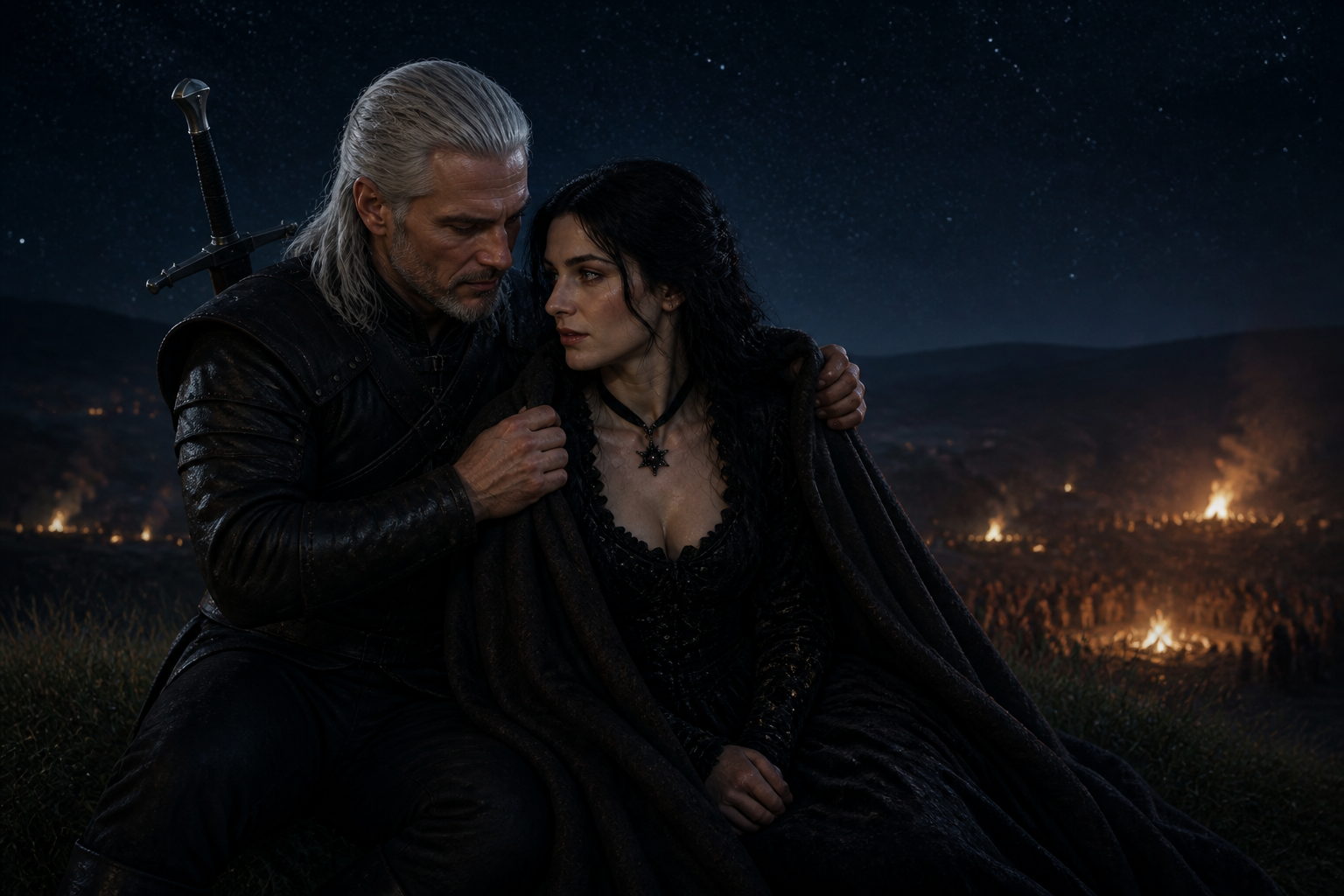 Geralt i Yennefer podczas Belleteyn