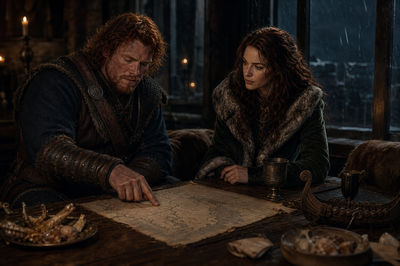 Crach i Triss układają przy stole w Kaer Trolde zagadkę ostatnich dni Yennefer.